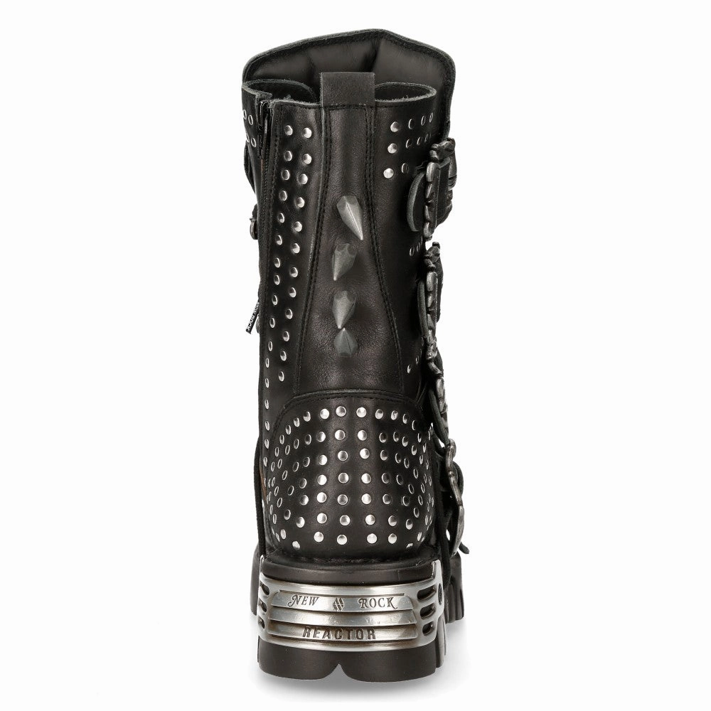 1535-S1 Punk High Boots With Metal Spikes
