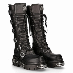 272 Metallic Goth Leather Buckle Boots Punk Sale on Mens Chukka Footwear