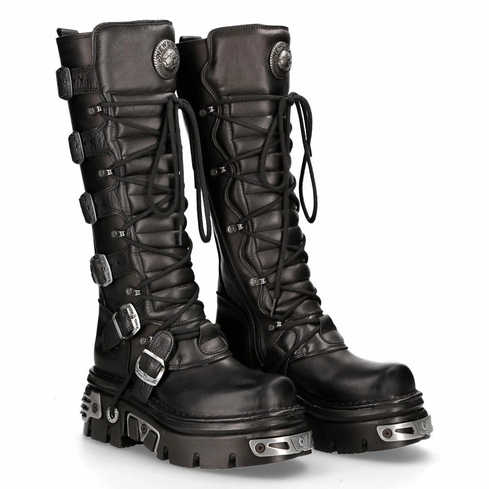 272 Metallic Goth Leather Buckle Boots Punk Sale on Mens Chukka Footwear