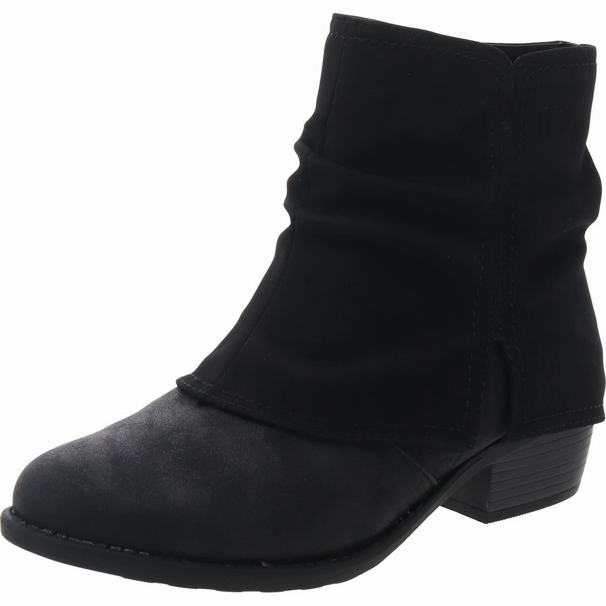 312852 Womens Fold-Over Manmade Ankle Boots