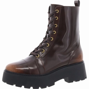 40F4BKFE6L Womens Lace-Up Leather Combat & Lace-Up Boots Womens Winter Boots promo deal