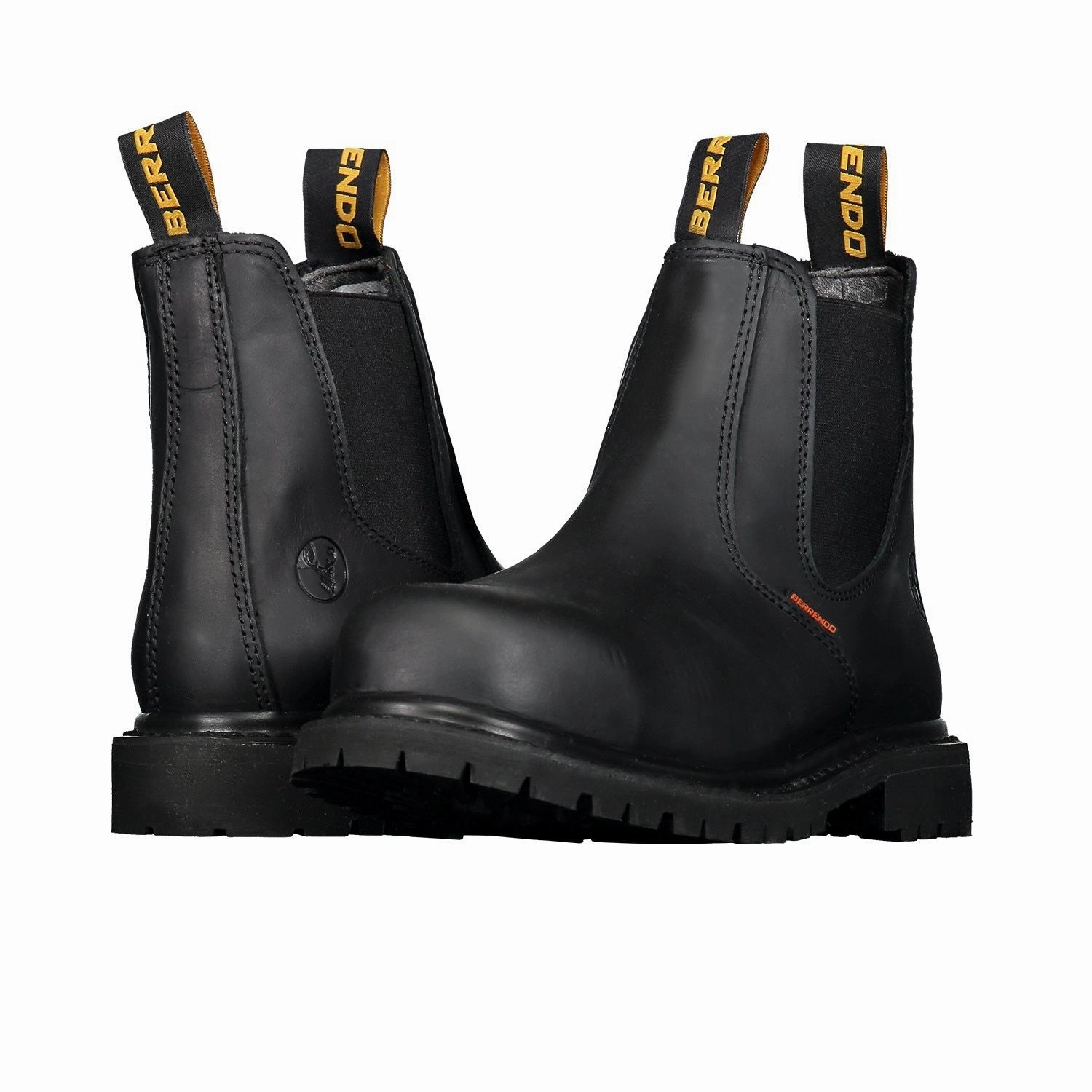 6" Steel Toe Work Boots for Men and Pull On Chelsea and Electrical Hazard and Oil and Slip Resistant Sale on Mens Chukka Footwear