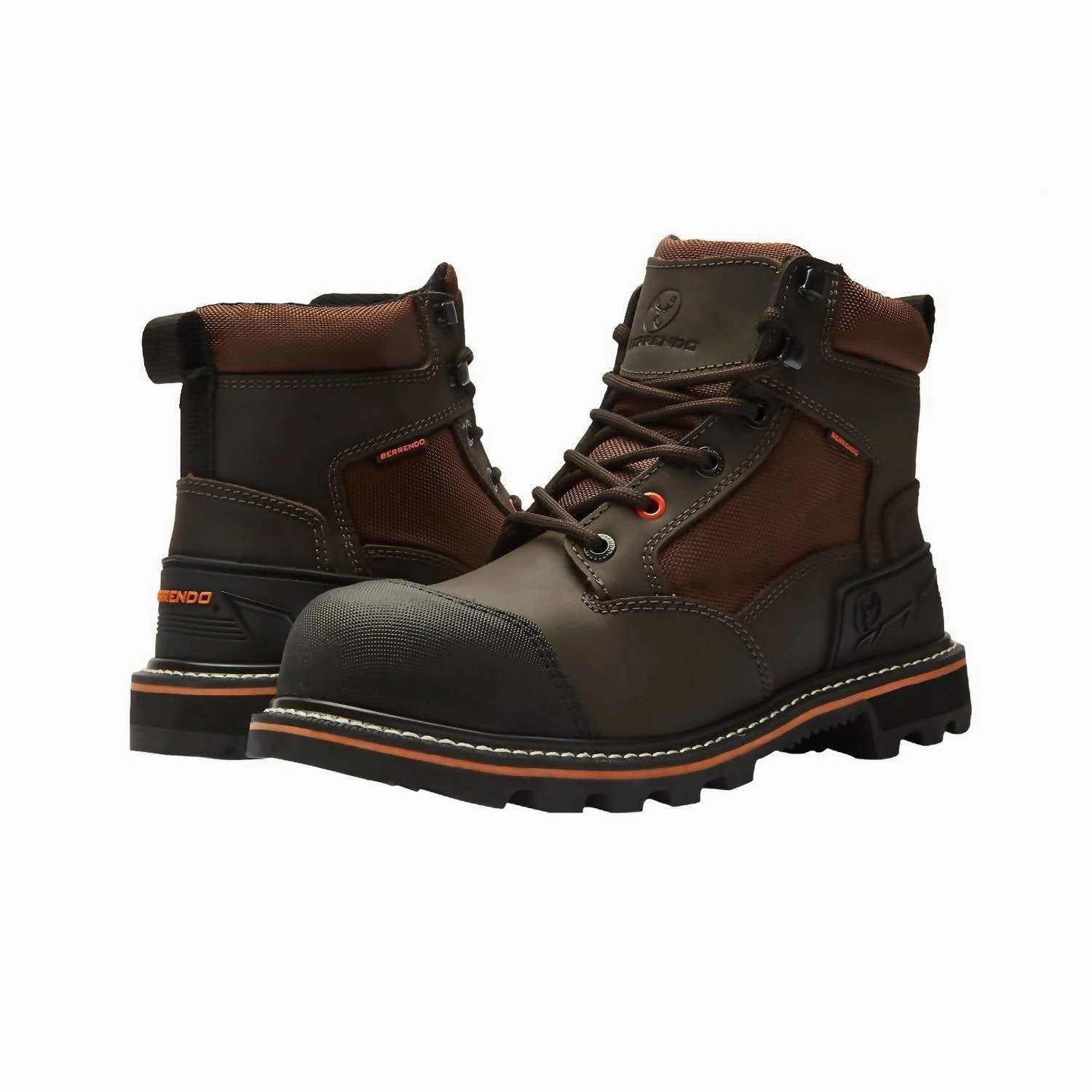 6 Steel Toe Work Boots In Brown