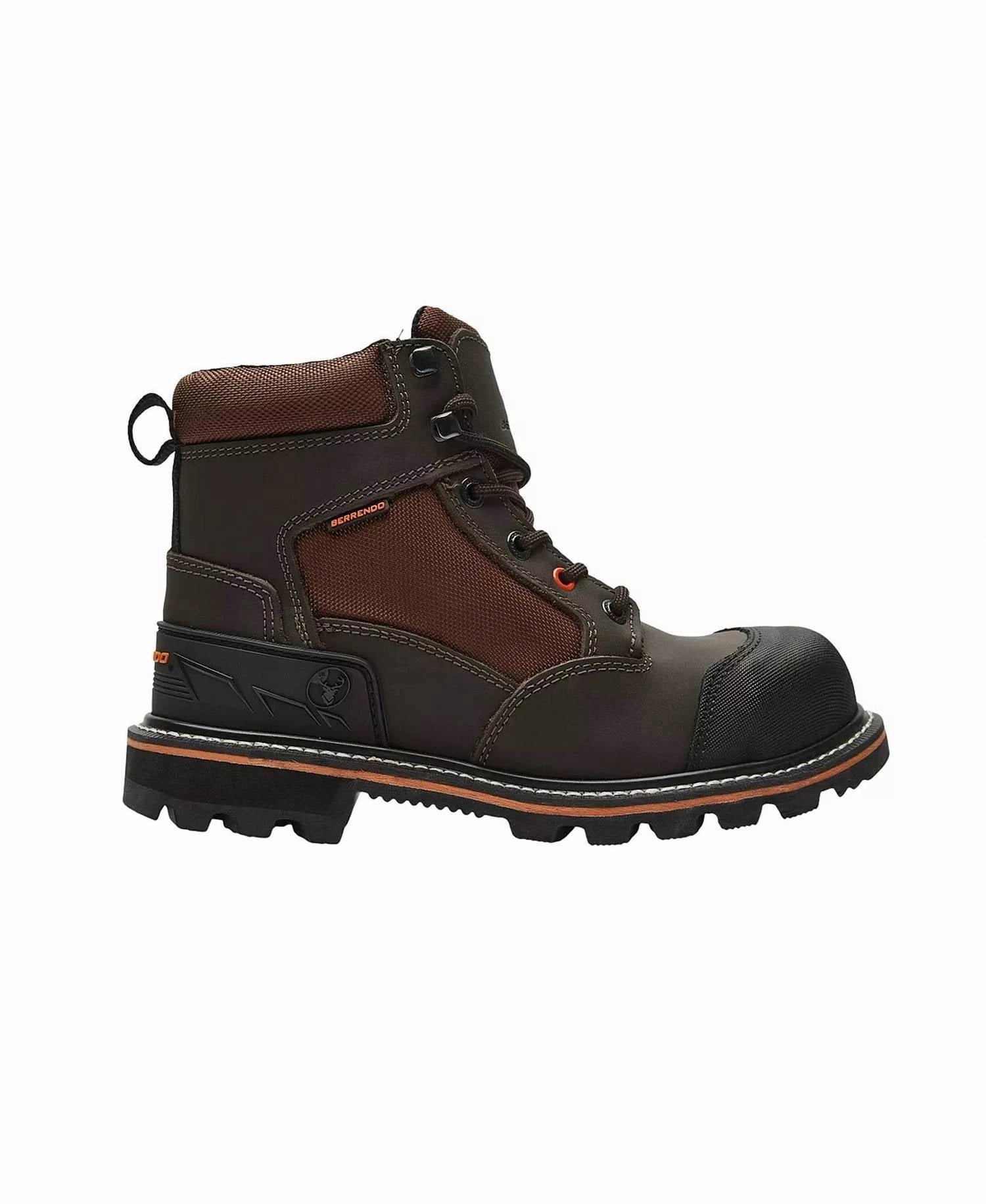 6 Steel Toe Work Boots In Brown