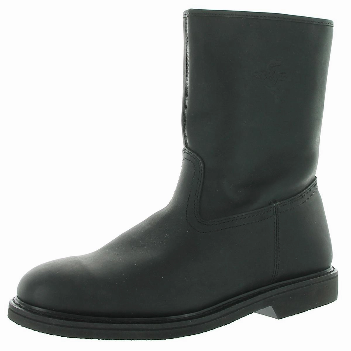 9" Pile-Lined Mens Leather Pile Lined Mid-Calf Boots