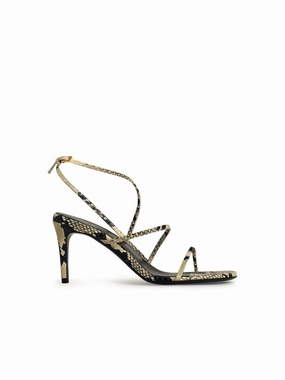 'Loop' Beige Leather Sandals Affordable Womens Sandals outlet