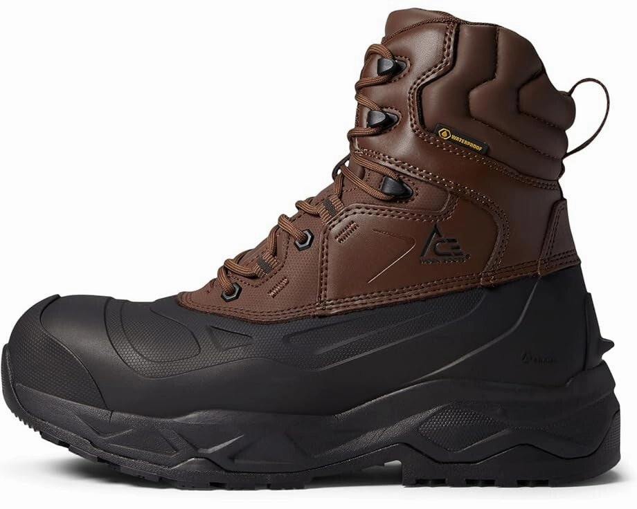 ACE Mammoth IV 72105 Men's US 9 Brown Leather Comp Safety Toe Work Boots ZPO3736