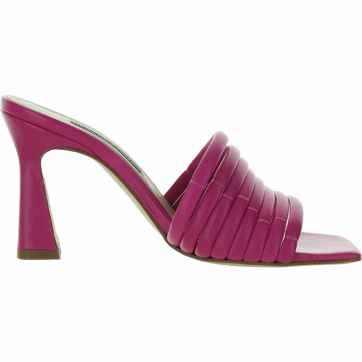Ace Womens Leather Slip On Block Heel