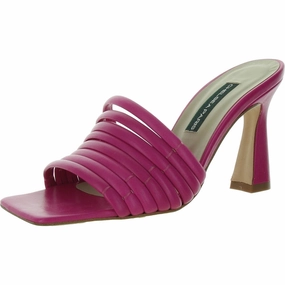 Ace Womens Leather Slip On Block Heel Promo offer on Womens Sandals