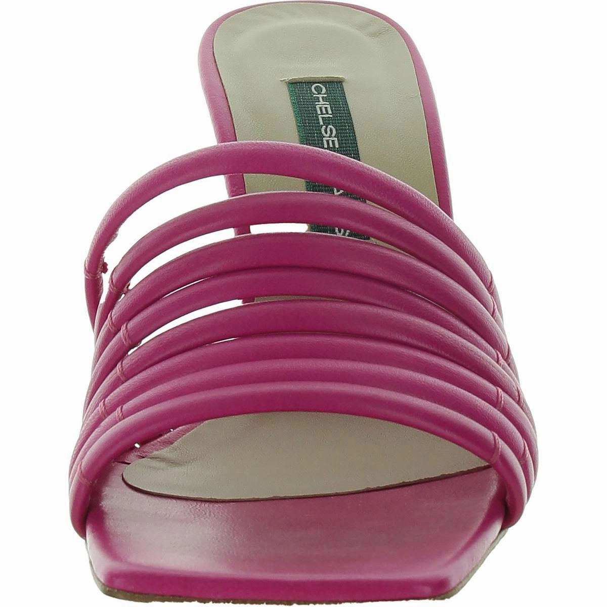 Ace Womens Leather Slip On Block Heel