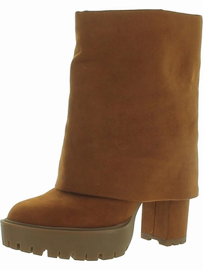 ACELINA Womens Faux Suede Round toe Chelsea Boots Cheap Womens Boots for winter