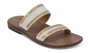 Adella Sandal In White Pearl W/ Brass Art Womens Sandals discount online