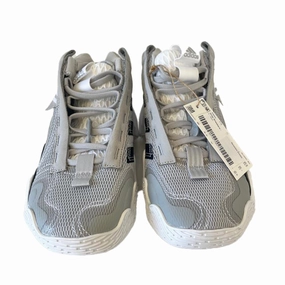 Adidas Girls Gray | Exhibit B Mid Basketball Sneakers Discount Boys Sports Shoes online
