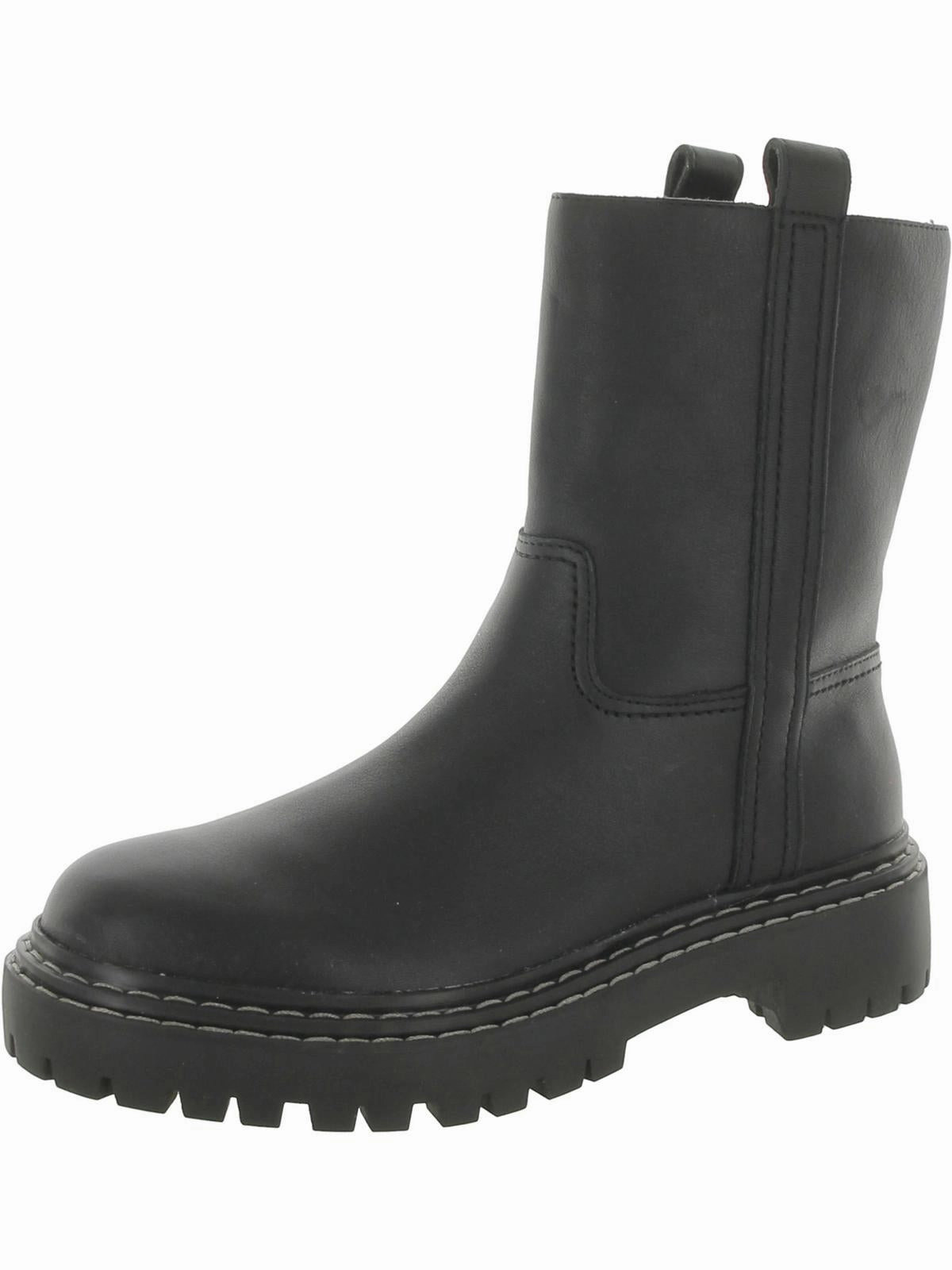 Adria Womens Leather Pull On Mid-Calf Boots