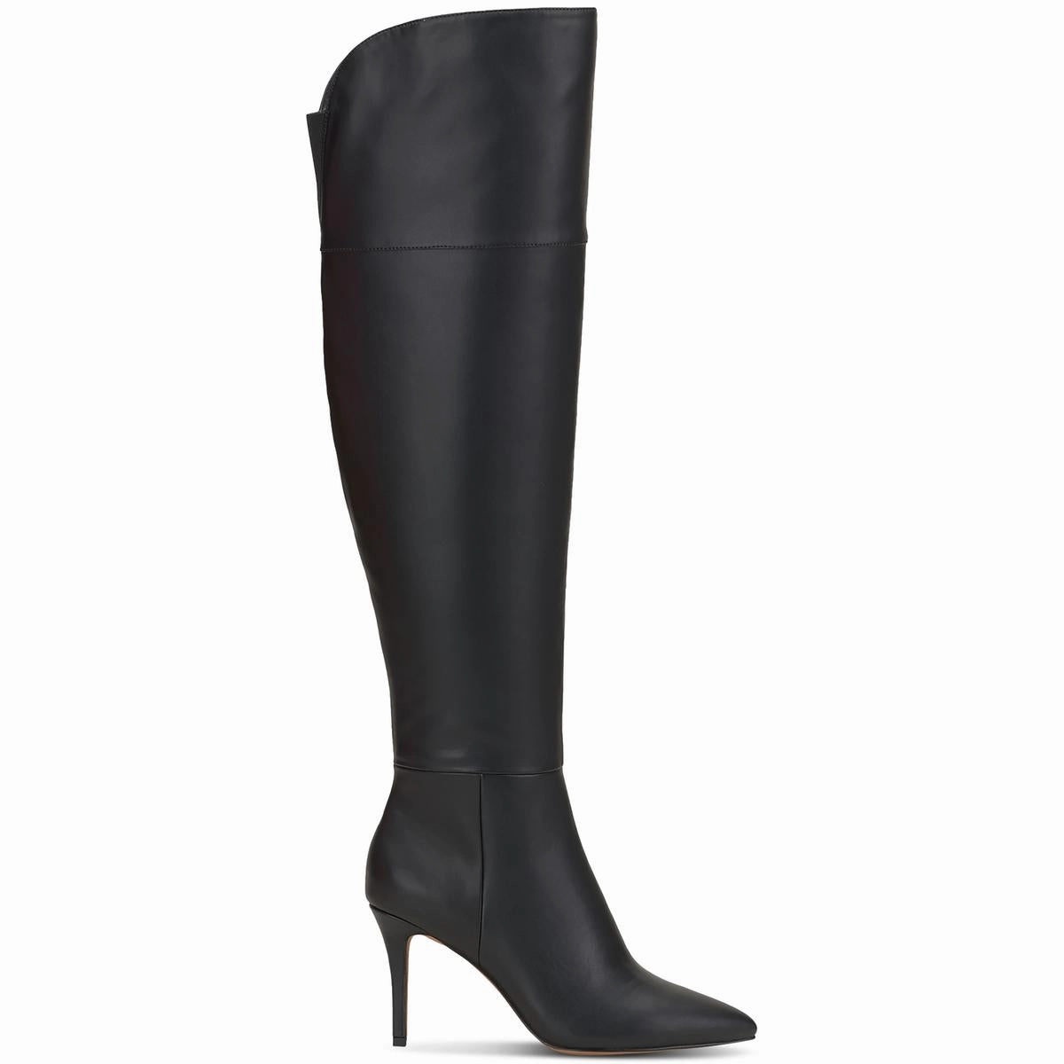 Adysen Womens Faux Suede Pointed Toe Over-The-Knee Boots