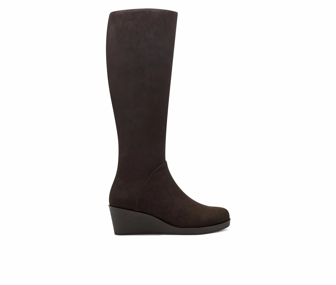 Aerosoles Binocular Boots Women's US 8 Brown Black Knee-High Wedge Heel KHD1234