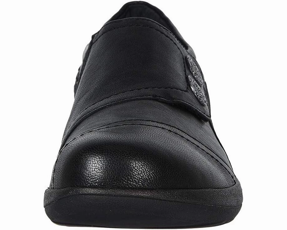 Aetrex Karina DM500W Women's 7.5-8 Black Leather Monk Strap Dress Shoes KHD1384