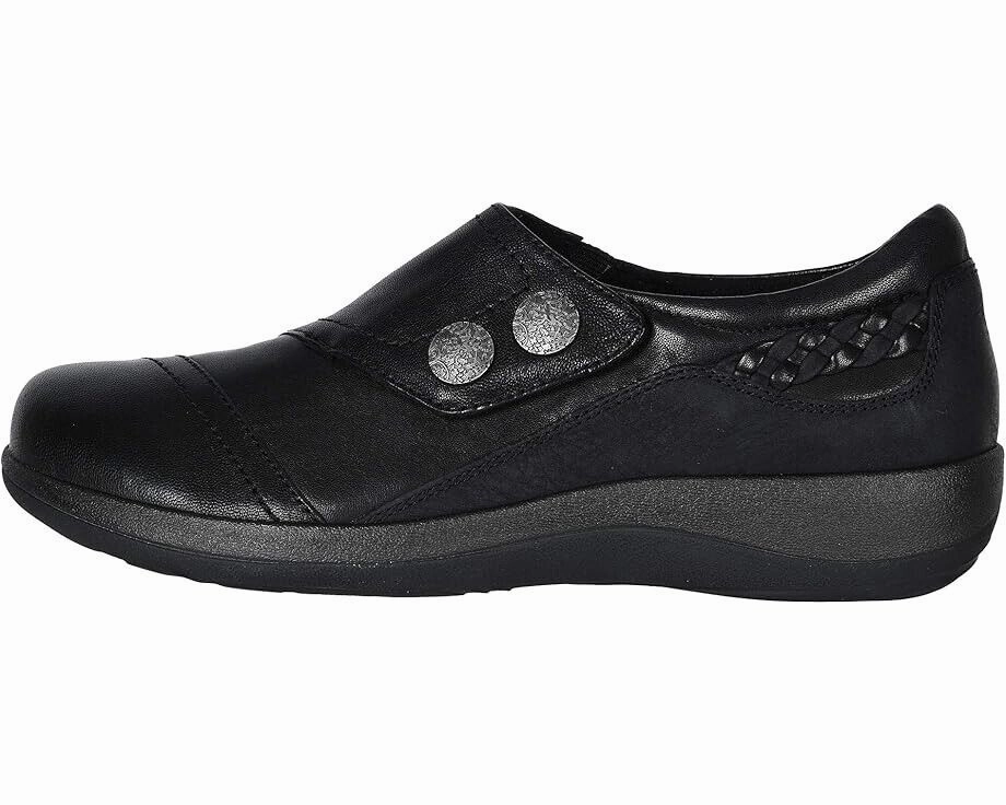 Aetrex Karina DM500W Women's 7.5-8 Black Leather Monk Strap Dress Shoes KHD1384