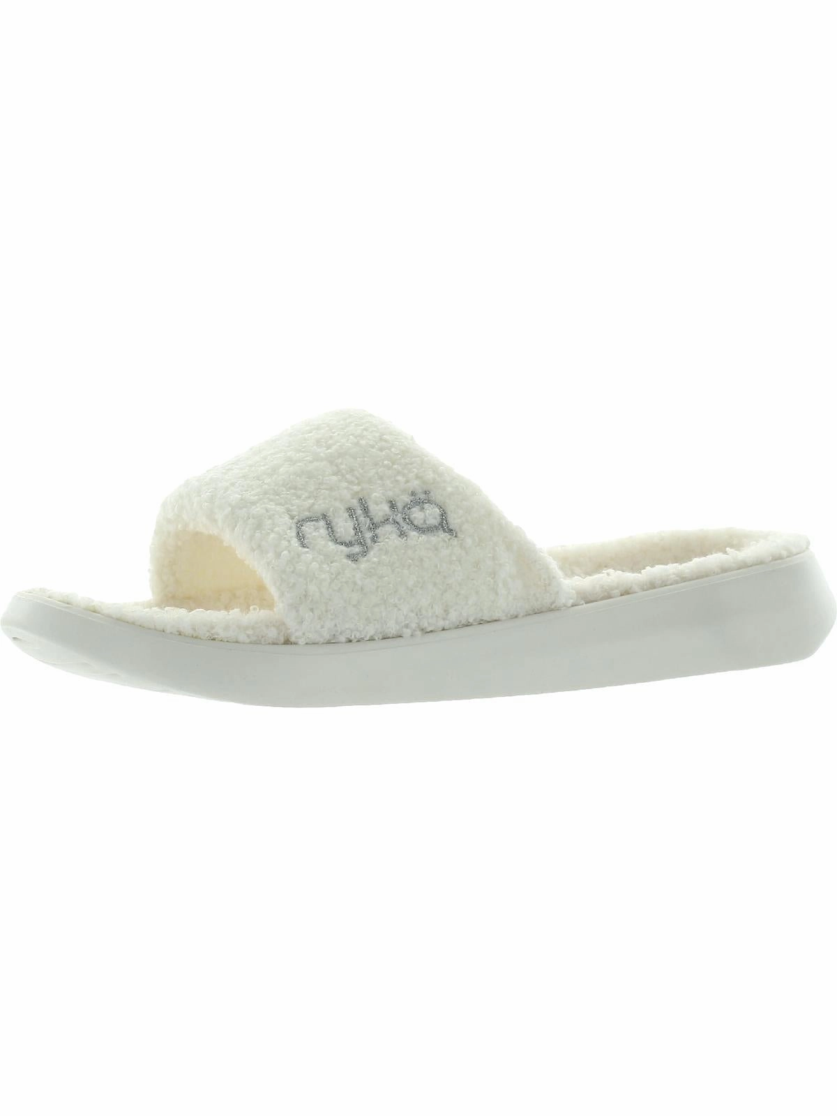 Aimi Cozy Womens Faux Fur Lined Slip on Slide Sandals