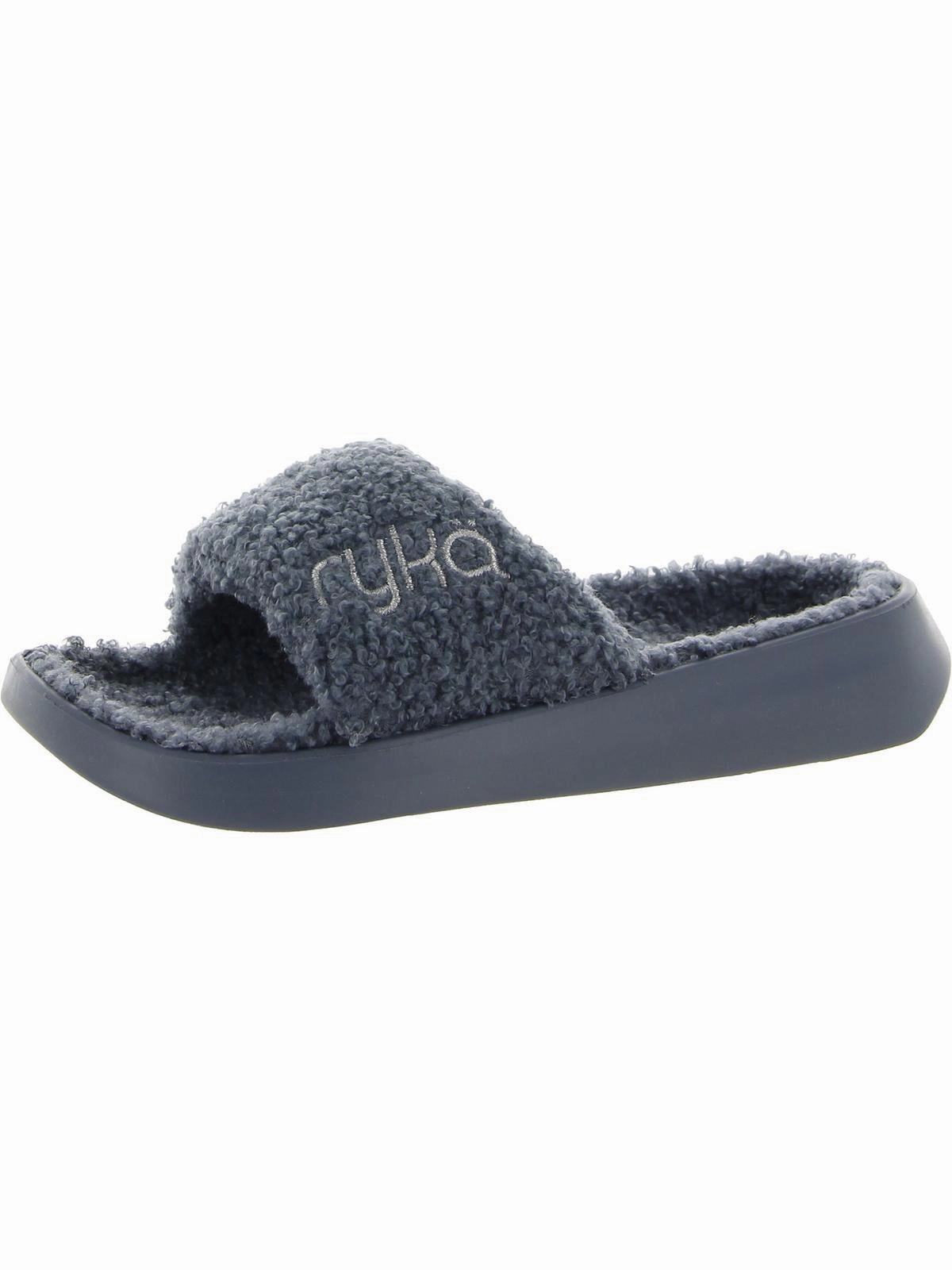 Aimi Cozy Womens Faux Fur Lined Slip on Slide Sandals