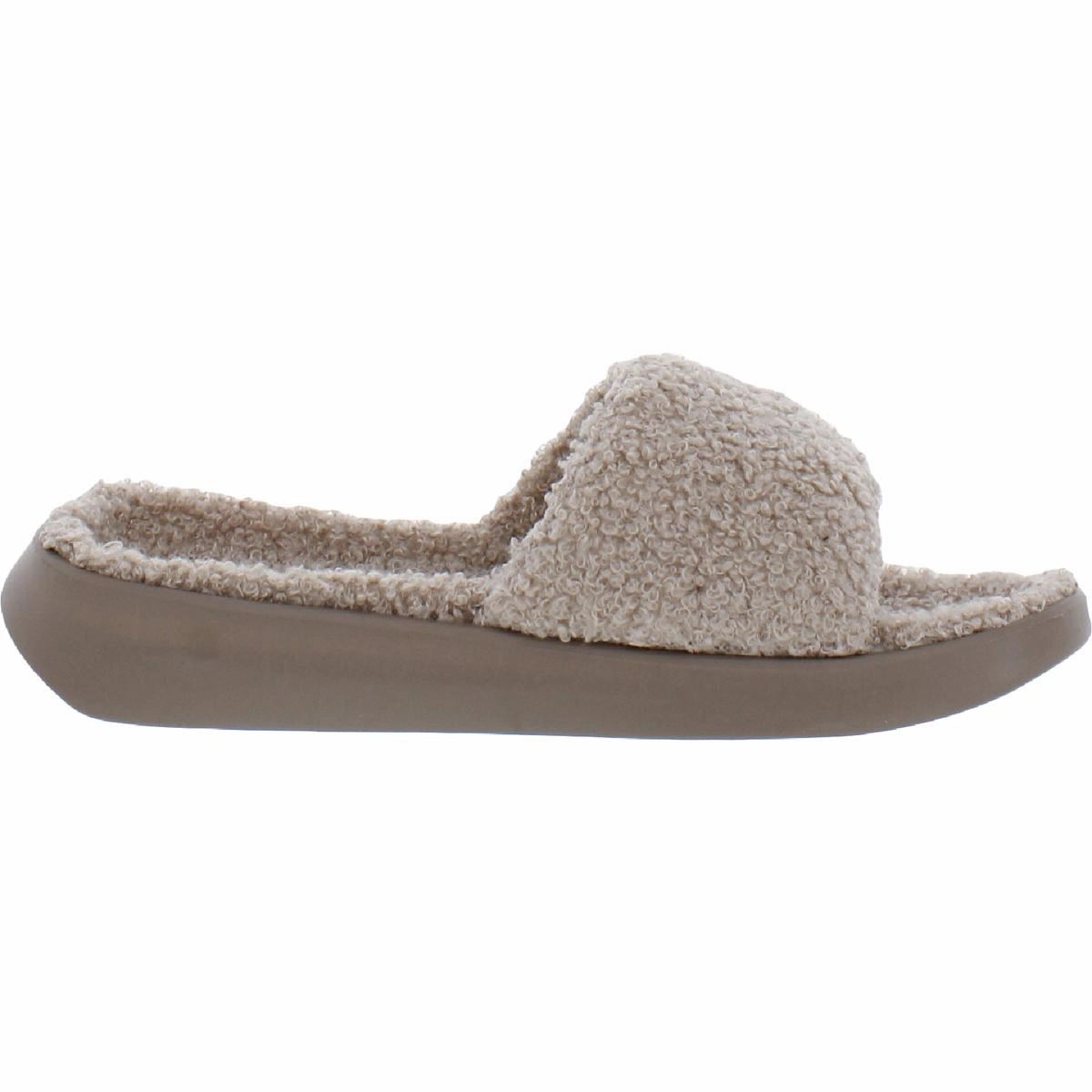 Aimi Cozy Womens Faux Fur Lined Slip on Slide Sandals