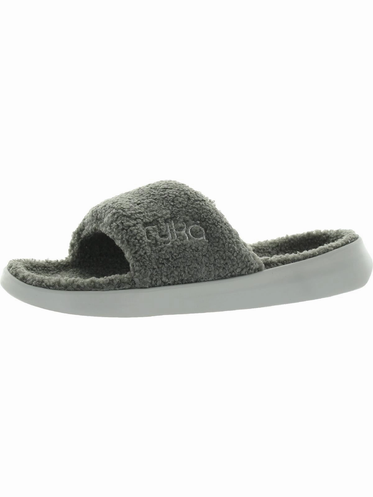 Aimi Cozy Womens Faux Fur Lined Slip on Slide Sandals