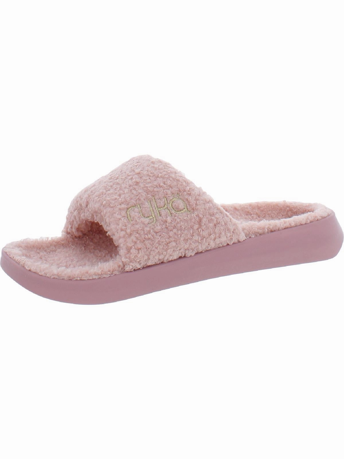 Aimi Cozy Womens Faux Fur Lined Slip on Slide Sandals