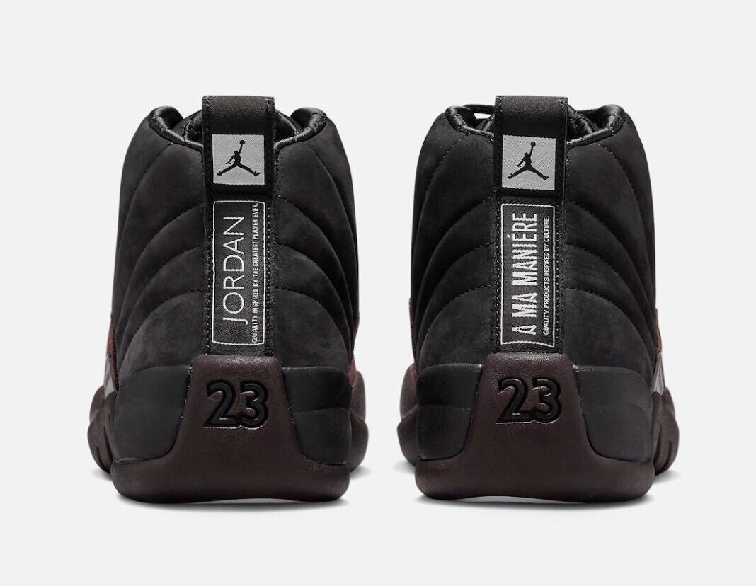 Air Jordan 12 x A Ma Manire DV6989-001 Women's 7 Black Lifestyle Shoes GBNC55