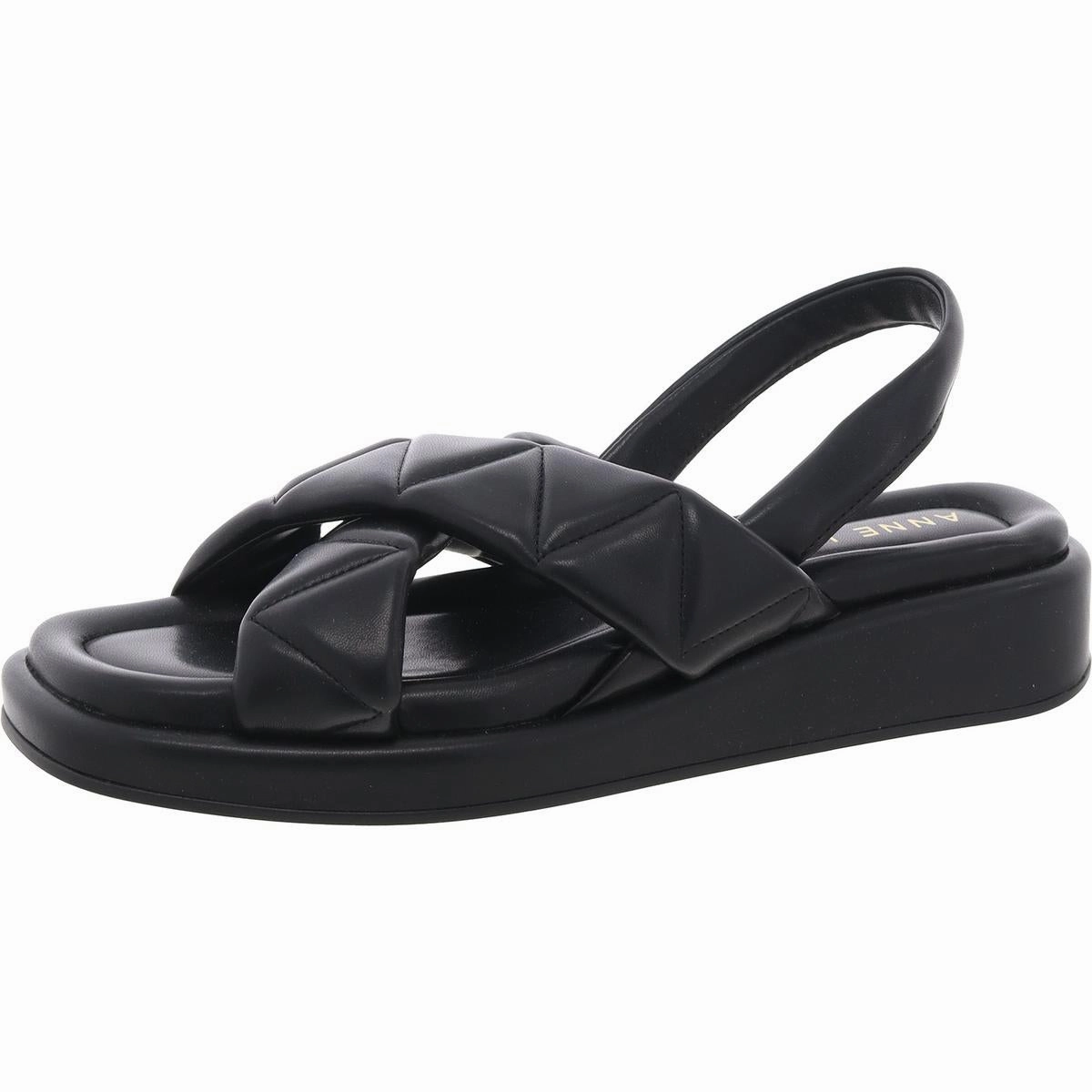 Air Womens Quilted Faux Leather Slingback Sandals