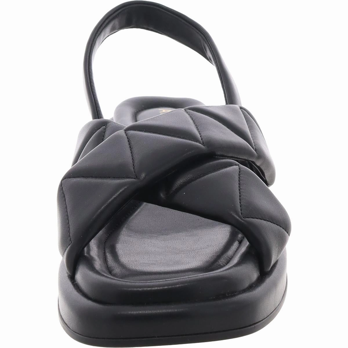 Air Womens Quilted Faux Leather Slingback Sandals