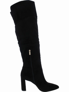 Akemi Womens Faux Leather Pull On Thigh-High Boots High-quality Womens Boots discount