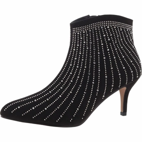 Alannis Womens Faux Suede Rhinestone Ankle Boots Cheap Womens Leather Boots