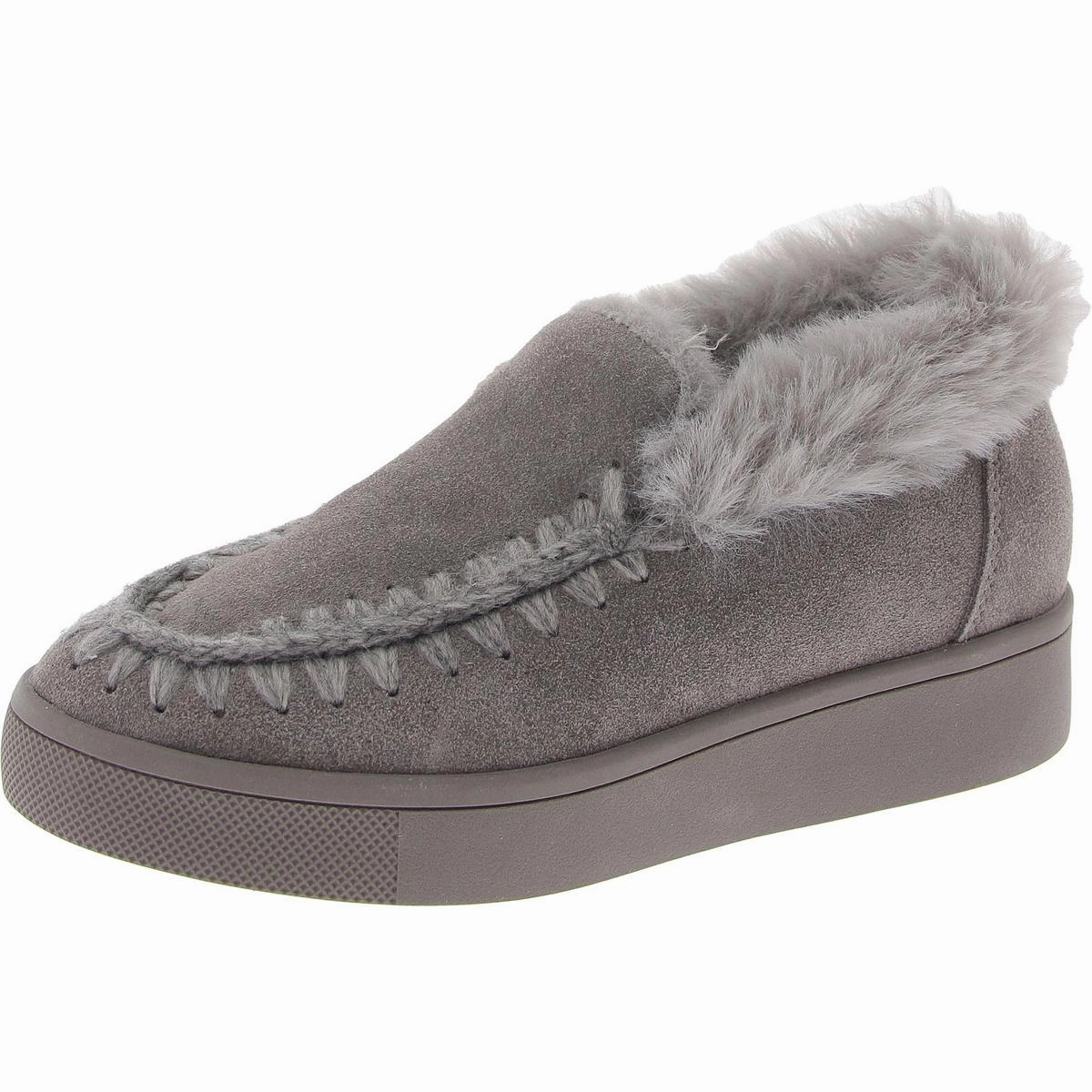 Albina Womens Cow Suede Faux Fur Shooties