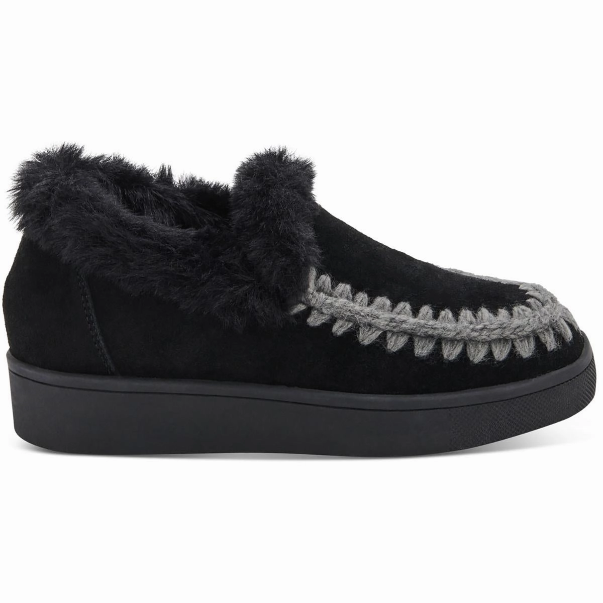 Albina Womens Cow Suede Faux Fur Shooties