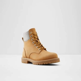 Aldo Prae Boot Women's US 5 Brown Leather Zipper Round Toe Ankle Combat KHD634 Top-rated Womens Boots outlet