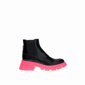 Alexander McQueen Elegant Leather Women's Boots Promo on Womens Fashionable Boots