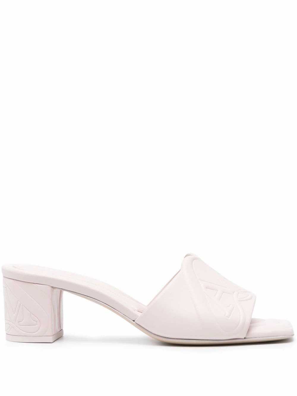 Alexander Mcqueen Women's 60Mm Seal Motif Mules Stylish Womens Slides & Sandals