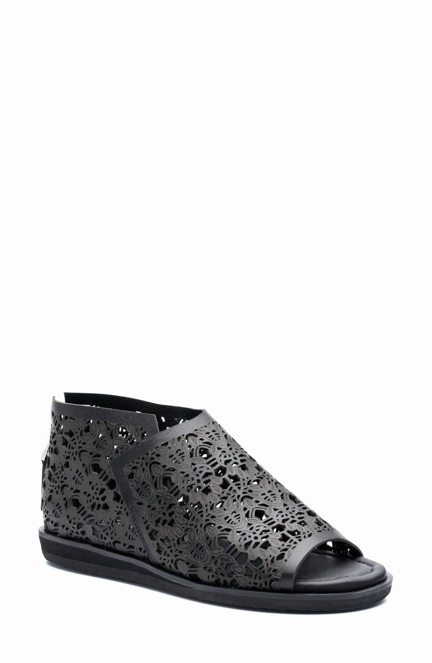 Alexie Leather Sandal In Black Laser Buy Womens Sandals with promo