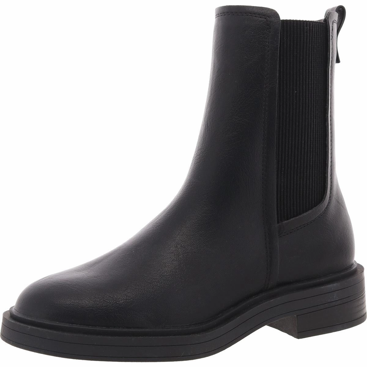 Anabelle Chelsea Womens Solid Faux Leather Chelsea Boots