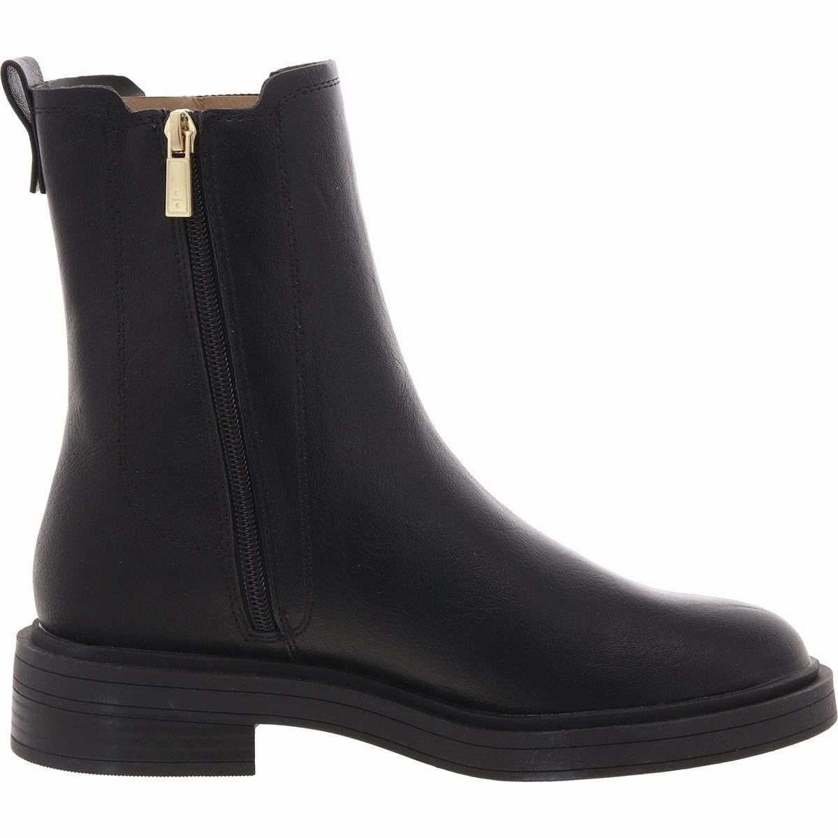 Anabelle Chelsea Womens Solid Faux Leather Chelsea Boots