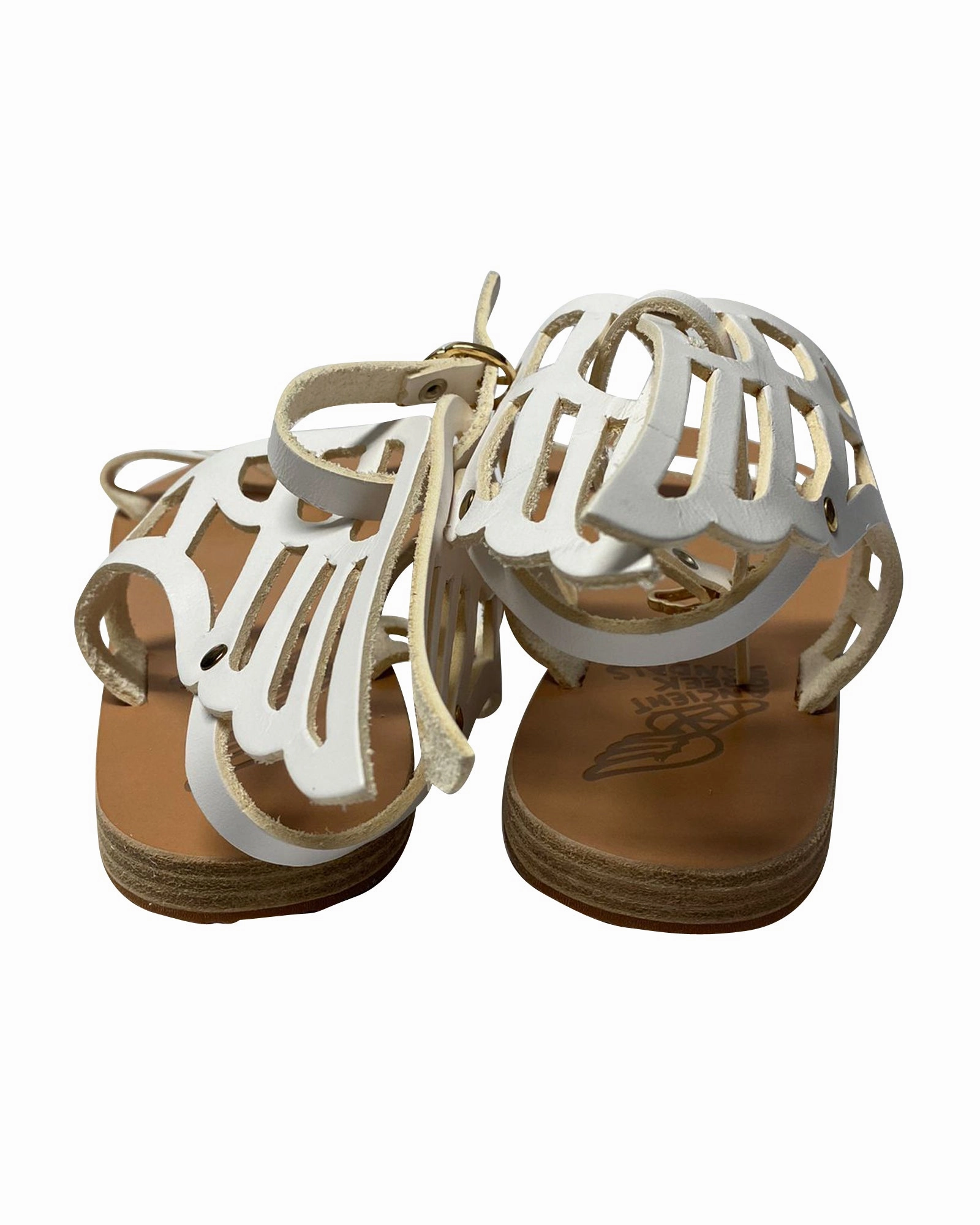 Ancient Greek Sandals Ikaria Lace Vachetta in White Leather