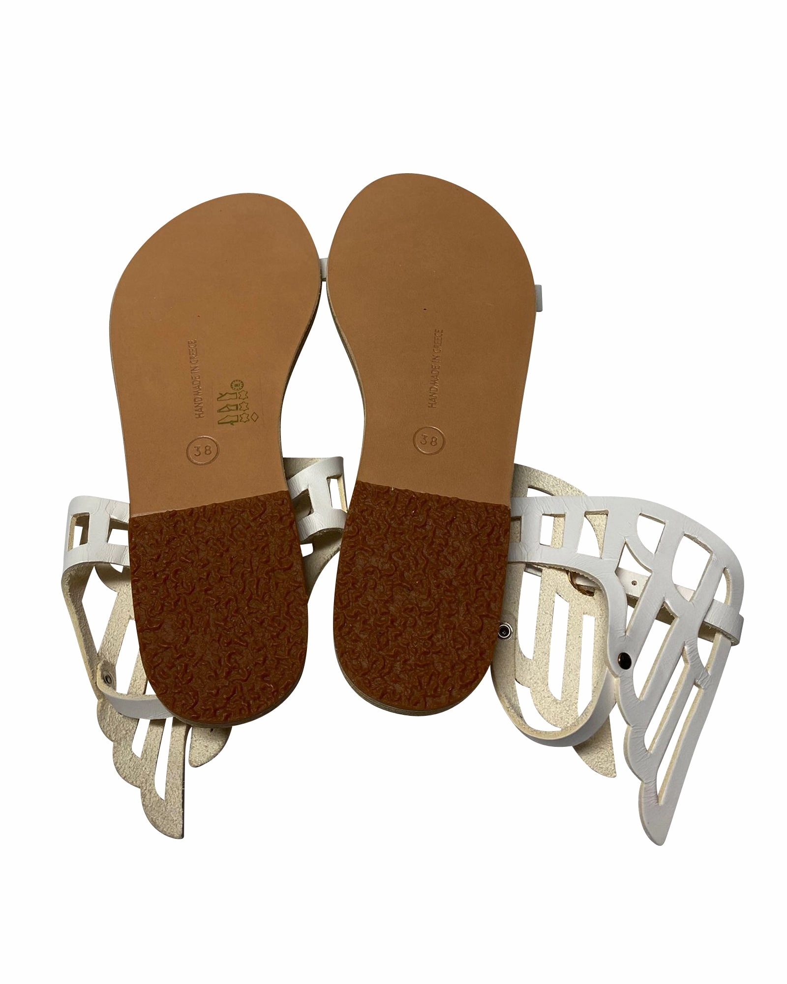 Ancient Greek Sandals Ikaria Lace Vachetta in White Leather
