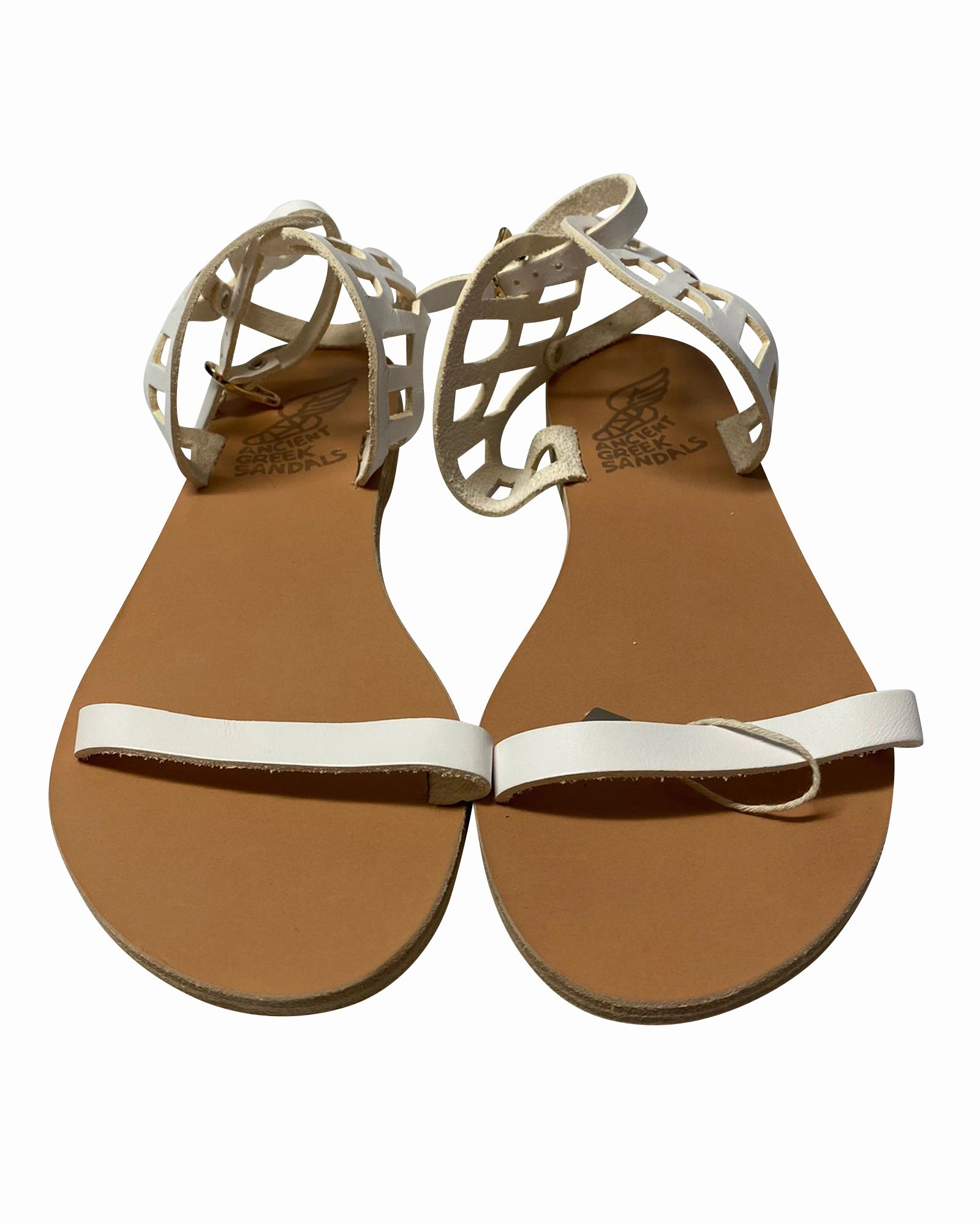 Ancient Greek Sandals Ikaria Lace Vachetta in White Leather