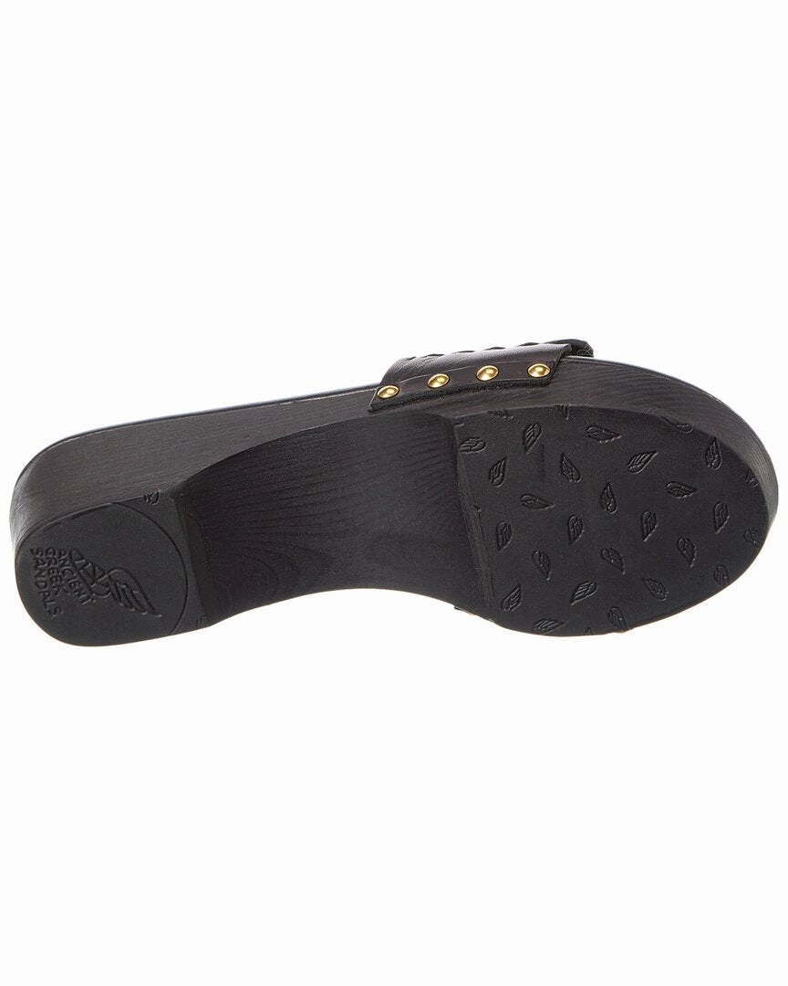 Ancient Greek Sandals Open Woven Leather Clog