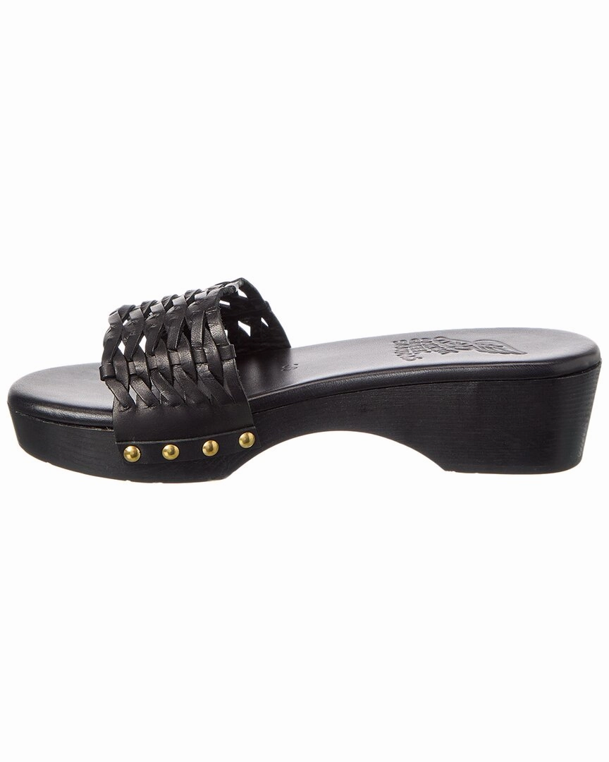 Ancient Greek Sandals Open Woven Leather Clog