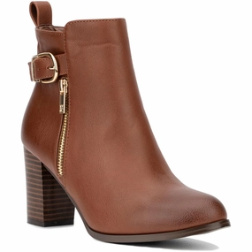 Angie Womens Zipper Faux Leather Booties Cheap Womens Boots for winter