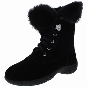 Angiee Womens Faux Fur Lace Up Booties Womens Boots sale online