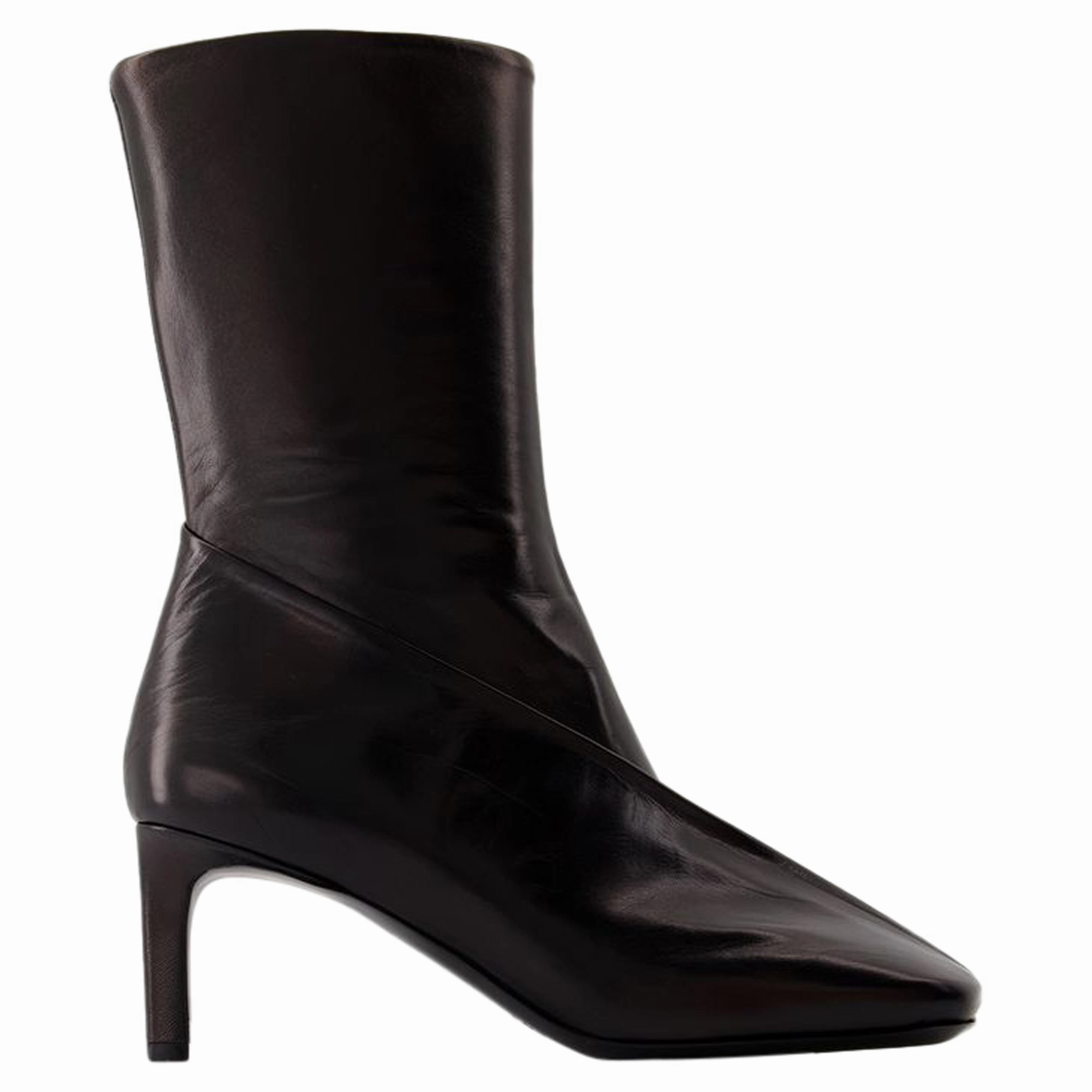 Ankle Boots - Jil Sander - Leather - Black Womens Boots clearance offers