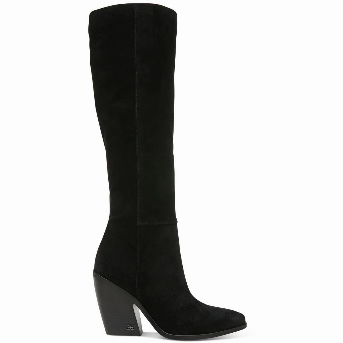 Annabel Womens Zipper Almond Toe Knee-High Boots