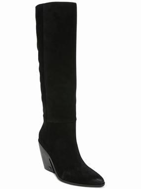 Annabel Womens Zipper Almond Toe Knee-High Boots Womens Boots clearance deals